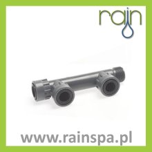 Kolektor Rain PVC wielu portów system 2: GZ x 2 porty 1" GW