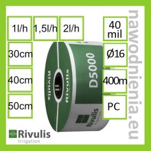 Linia kroplująca z kompensacją ciśnienia Rivulis D5000 Ø16 (400 m, czarna)